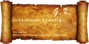 Gottdiener Klaudia névjegykártya